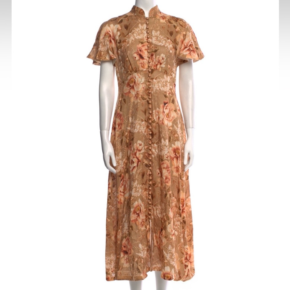Zimmerman floral linen Midi Dress